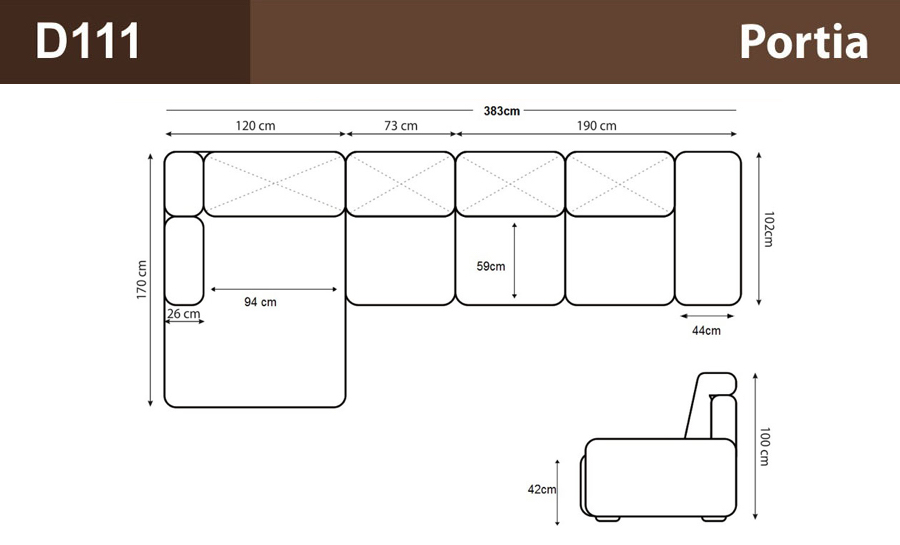 Portia Leather Sofa Lounge Set